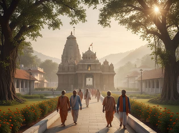 Walking distance to temple